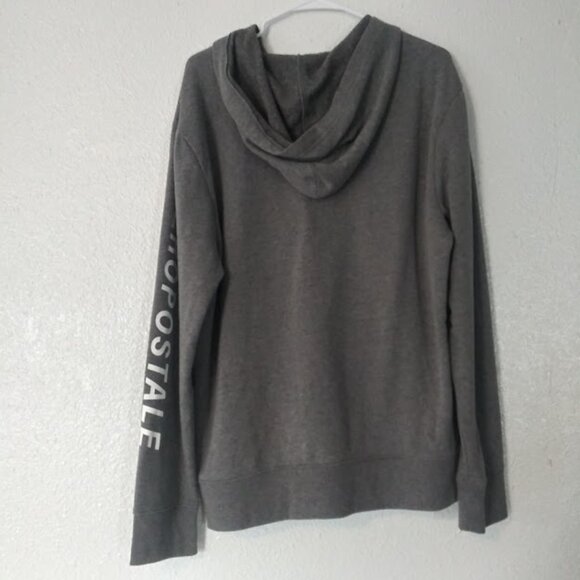 Aeropostale  Men's size L gray and white hoodie sweatshirt - Picture 4 of 14